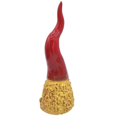 Corno imperiale rosso in ceramica da 9 a 20 cm