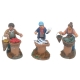 Set da 3 pastori venditori in terracotta 7 cm
