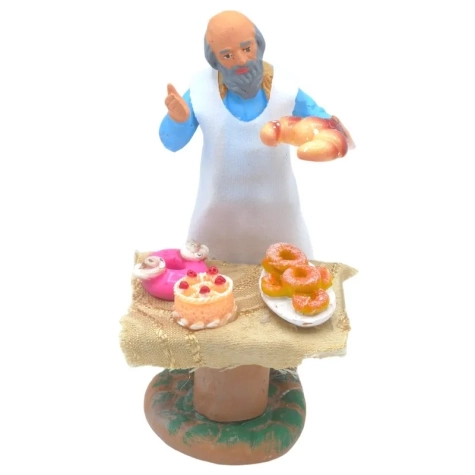 Pasticciere a lavoro in terracotta 10 cm
