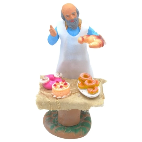 Pasticciere a lavoro in terracotta 10 cm