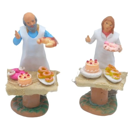 Pasticcieri a lavoro in terracotta 10 cm