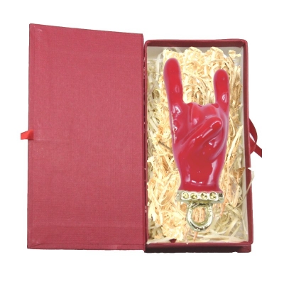 Gioiello Corna rossa Ciondolo in metallo 1.5 cm o 2.5 cm in scatola regalo