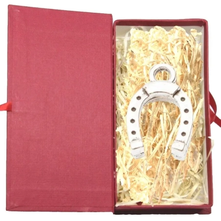 Ciondolo Ferro di Cavallo in metallo 1.5 cm in scatola regalo - VARI COLORI
