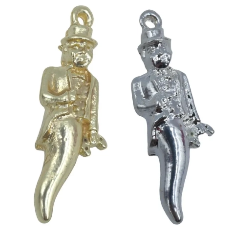Gioiello ciondolo Gobbo sciò sciò in metallo 1.5 cm