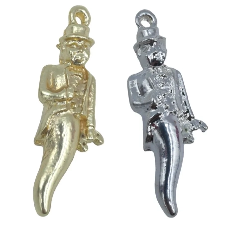 Gioiello ciondolo Gobbo sciò sciò in metallo 1.5 cm