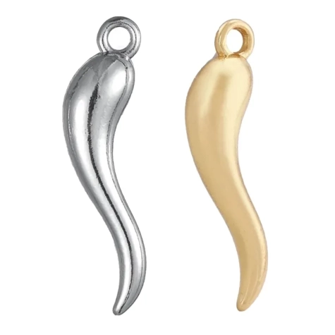 Gioiello Corno Ciondolo colore oro 1 cm