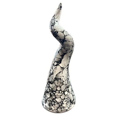 Corno in ceramica bianconero da 15 o 20 cm