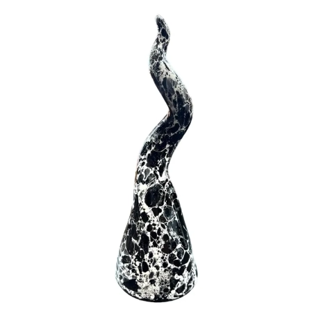 Corno in ceramica bianconero da 15 o 20 cm