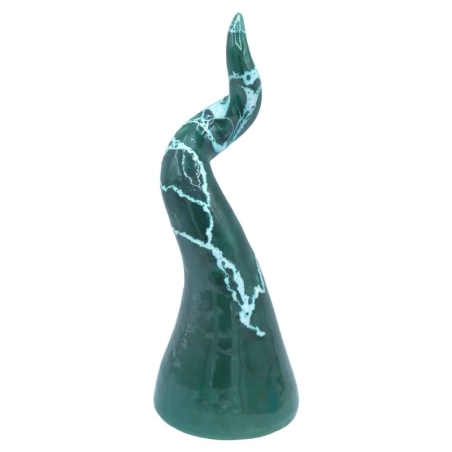 Corno turchese sfumato in ceramica 20 cm