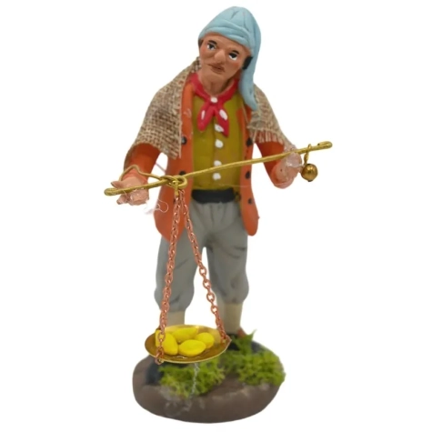 Fruttivendolo ambulante in terracotta 12 cm