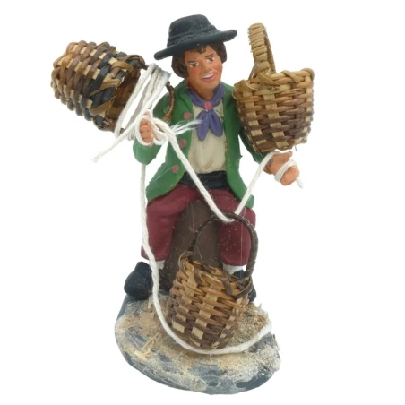 Venditore di cestini in terracotta 10 cm