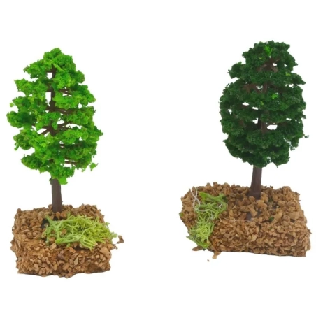 Set da 2 alberi per presepe per pastori da 2 a 4 cm