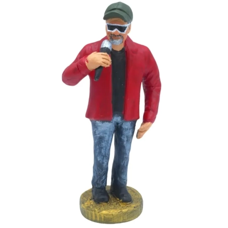 Statuetta Vasco Rossi in terracotta 17 cm
