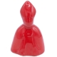 Busto San Gennaro rosso classico in ceramica 10-12 cm