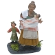 Mamma con figlio in terracotta 15 cm