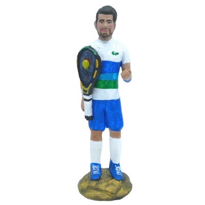 Statuetta Novak Djokovic in terracotta 17 cm