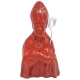 Busto San Gennaro napoletano rosso in ceramica 12 cm
