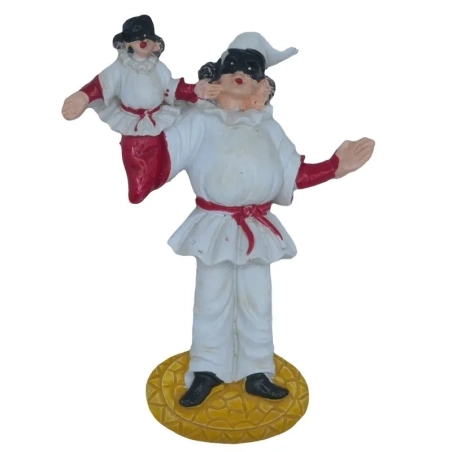 Pulcinella con marionetta in resina con magnete 6 cm