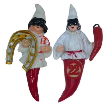 Pulcinella in resina con magnete 6 cm