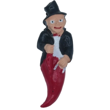 Gobbo sciò sciò in resina con magnete 6 cm
