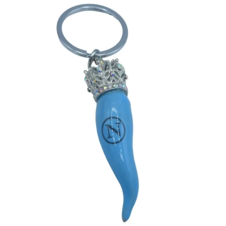 Portachiavi Corno Luxury del Napoli in ceramica 6 cm