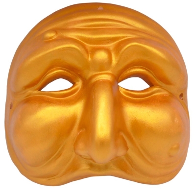 Maschera di Pulcinella rame 15 cm
