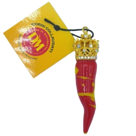 Corno luxury rosso in ceramica 7 cm
