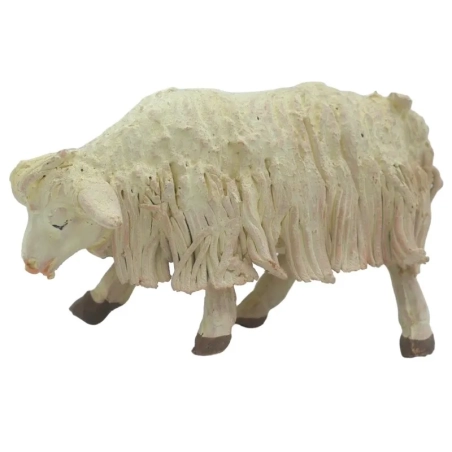 Pecora sarda con testa abbassata in terracotta 12 cm