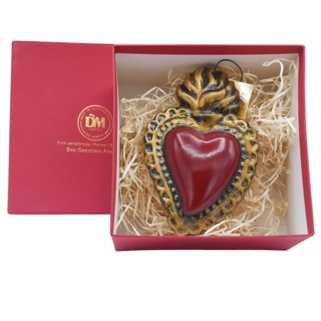 Cuore sacro in ceramica 15 cm