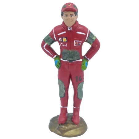 Statuetta Charles Leclerc Ferrari in terracotta 17 cm