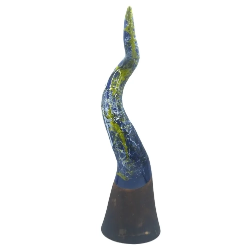 Corno in ceramica multicolore da tavolo 40 a 50 cm