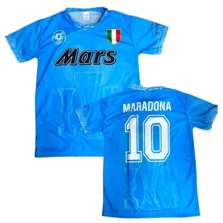 Maglia Mars Maradona Napoli  TAGLIA RAGAZZI E ADULTI