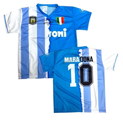 Maglia Napoli-Argentina Maradona TAGLIE BAMBINI E RAGAZZI