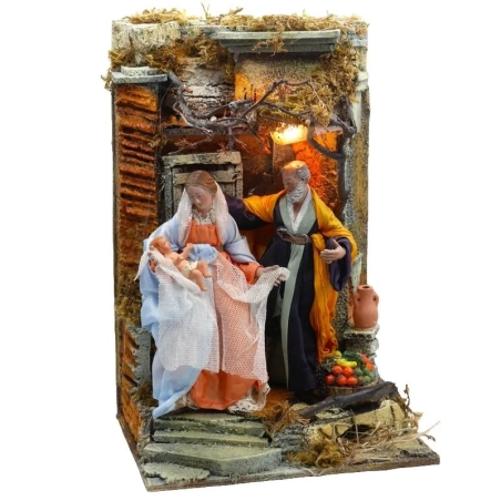 Tempio da 60 cm con pastori stile 700 da 25 cm