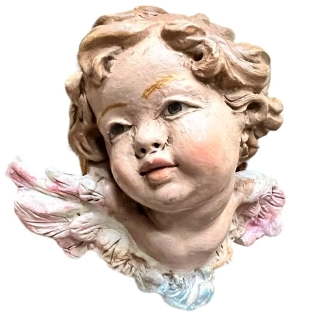 Campana con natività vestita in stoffa San Leucio stile 700 da 55 cm