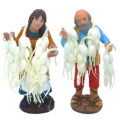 Venditori di aglio in terracotta 10 cm