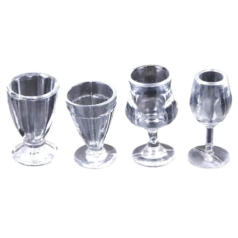 set da 4 calici in vetroresina per pastori da 7  a 12 cm