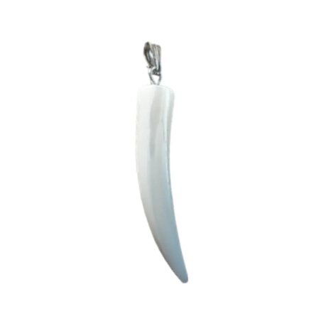Gioiello Ciondolo con corno bianco in corallo 4 cm