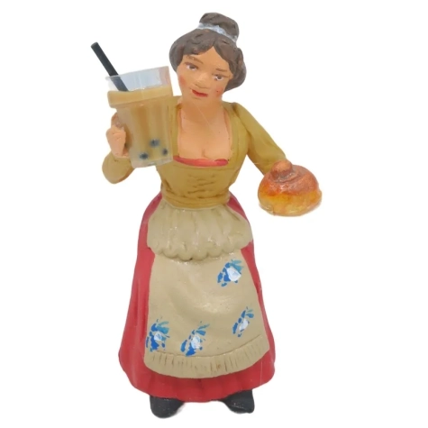 Uomo o donna che fanno colazione 10 cm 2