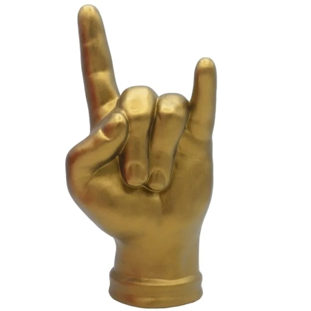 Corna mano oro vintage in ceramica 21 cm