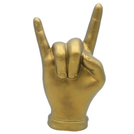 Corna mano oro vintage in ceramica 16 cm