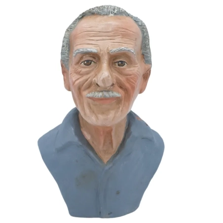Busto Eduardo De Filippo in terracotta 16 cm