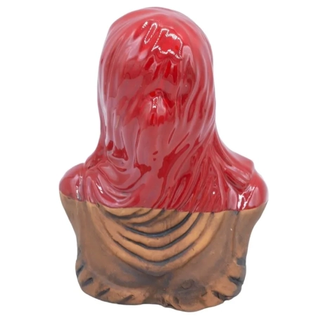 Bella Mbriana busto stilizzato rosso in ceramica 15 cm
