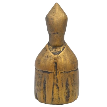 Busto San Gennaro oro antico in ceramica 10 cm
