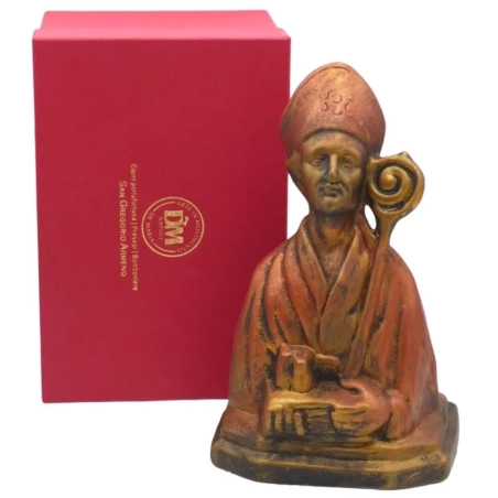 Busto di San Gennaro oro in ceramica 20 cm