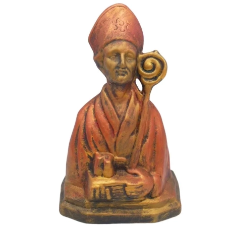 Busto di San Gennaro oro in ceramica 20 cm
