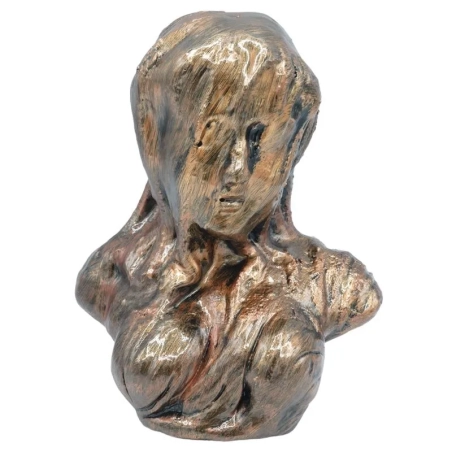 Bella Mbriana busto oro antico stilizzato in ceramica 17-21 cm