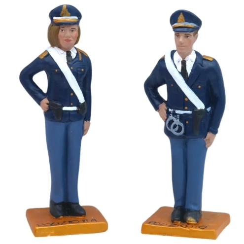 Statuetta Poliziotto in terracotta 15-17 cm