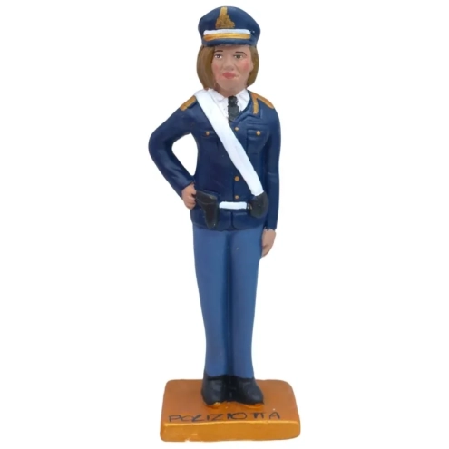 Statuetta Poliziotto in terracotta 15-17 cm