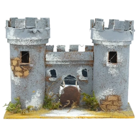 Castello in sughero per presepe 12-13 cm